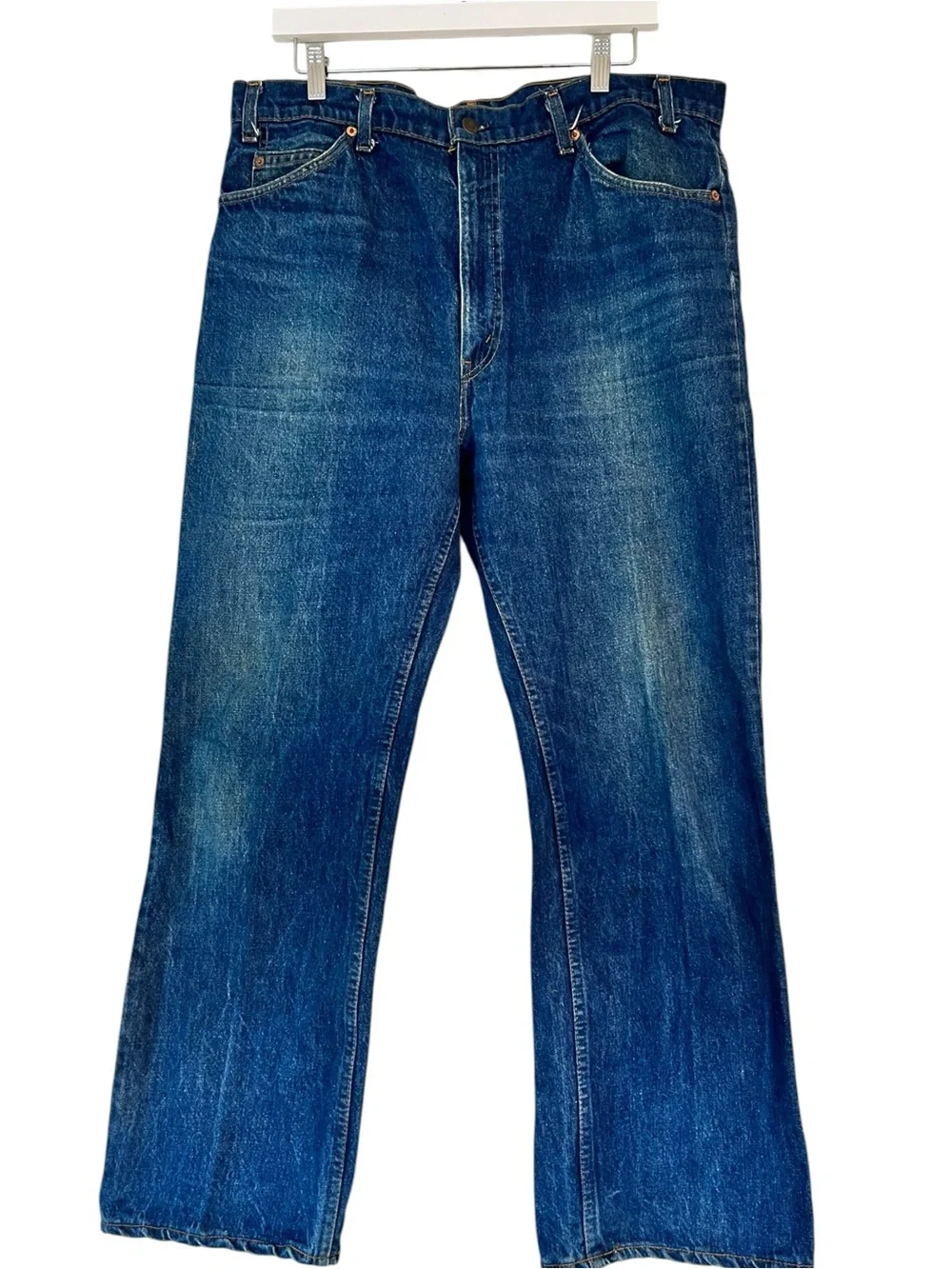 VTG 80s Levi's 517 Orange Tab Bootcut Blue Jeans Men’s 40x30 Made in USA